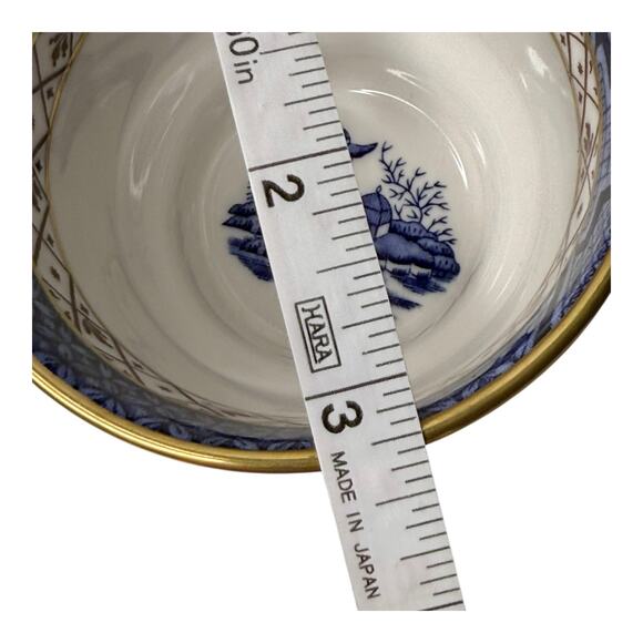 Booths Real Old Willow TEA CUP & SAUCER SET Gold Blue Fine Bone China England - Picture 7 of 9